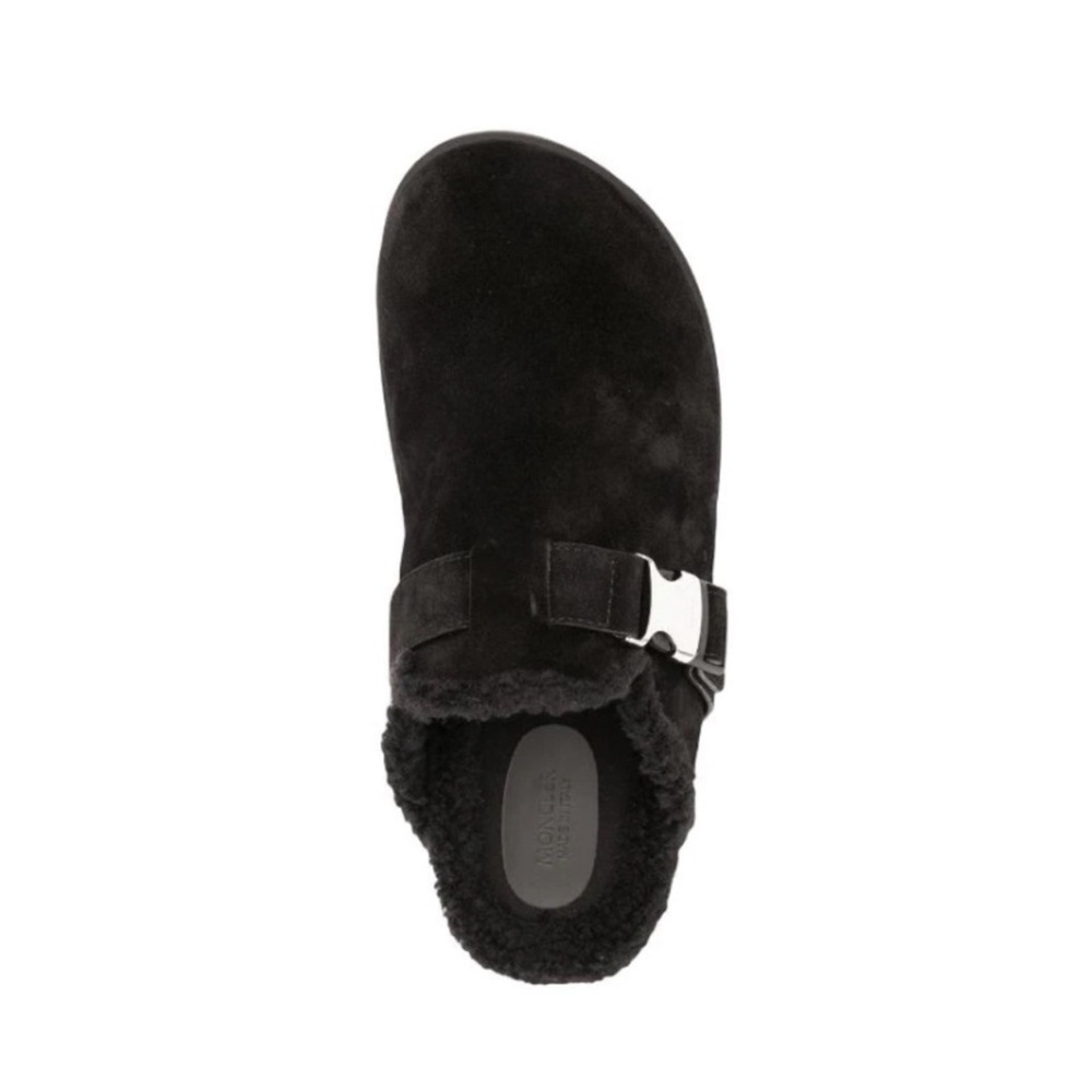 Men Moncler Suede Black Mules